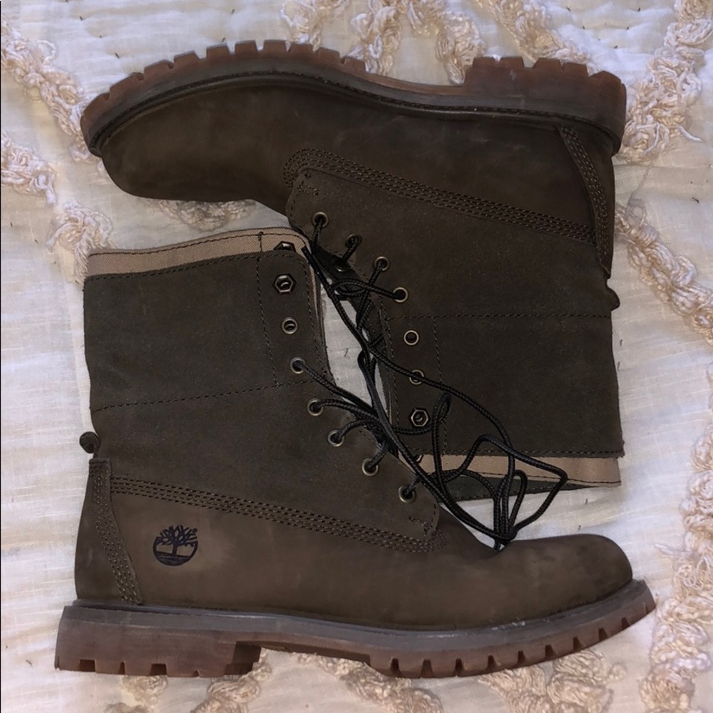 Army green Timberlands